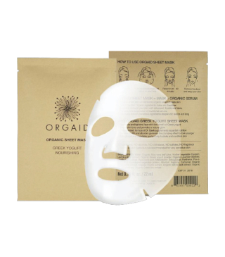ORGAID Organic Sheet Mask, Greek Yogurt & Nourishing SET 4 kom